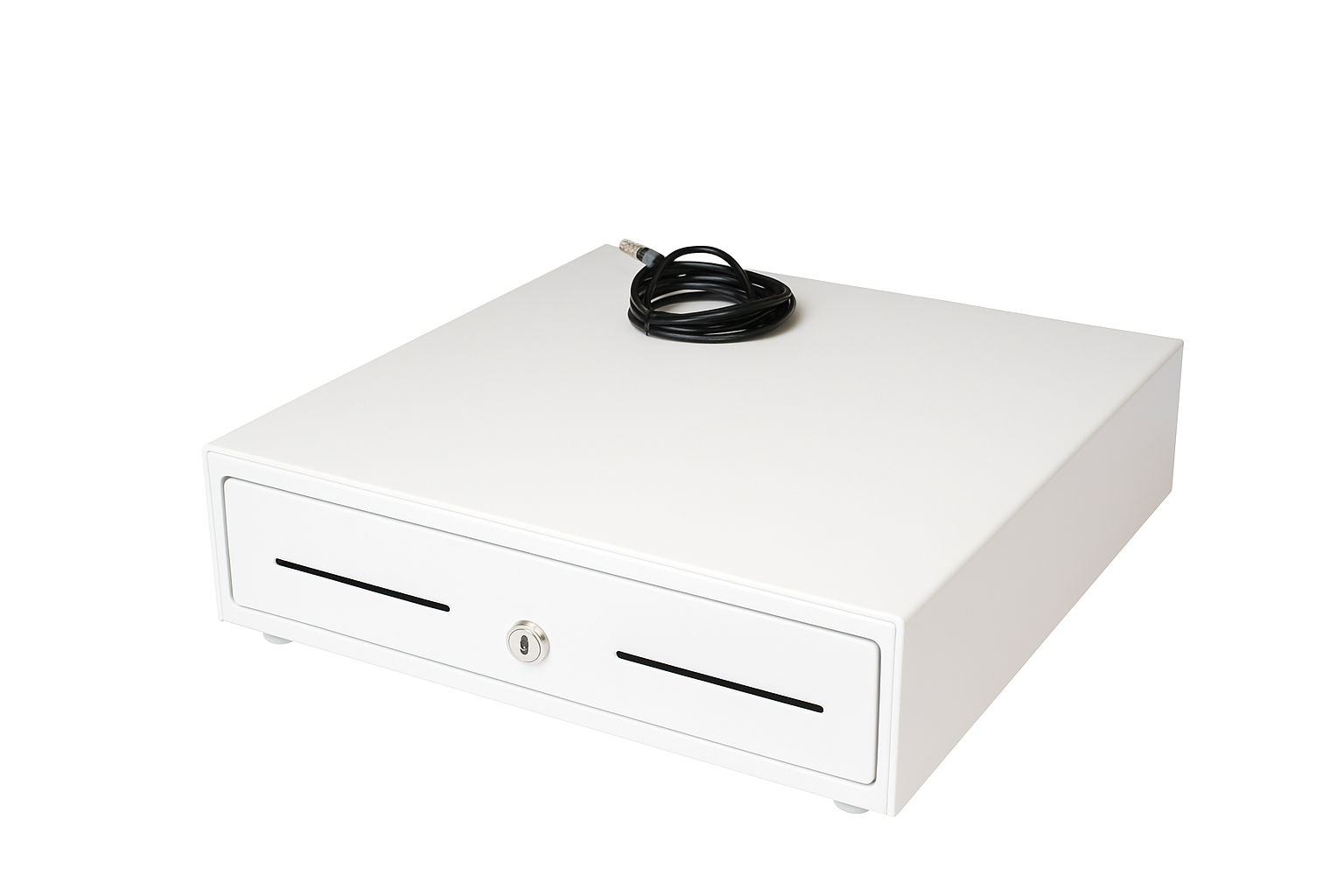 Tiroir de caisse enregistreuse blanc